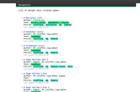 A user maintained list of games .
